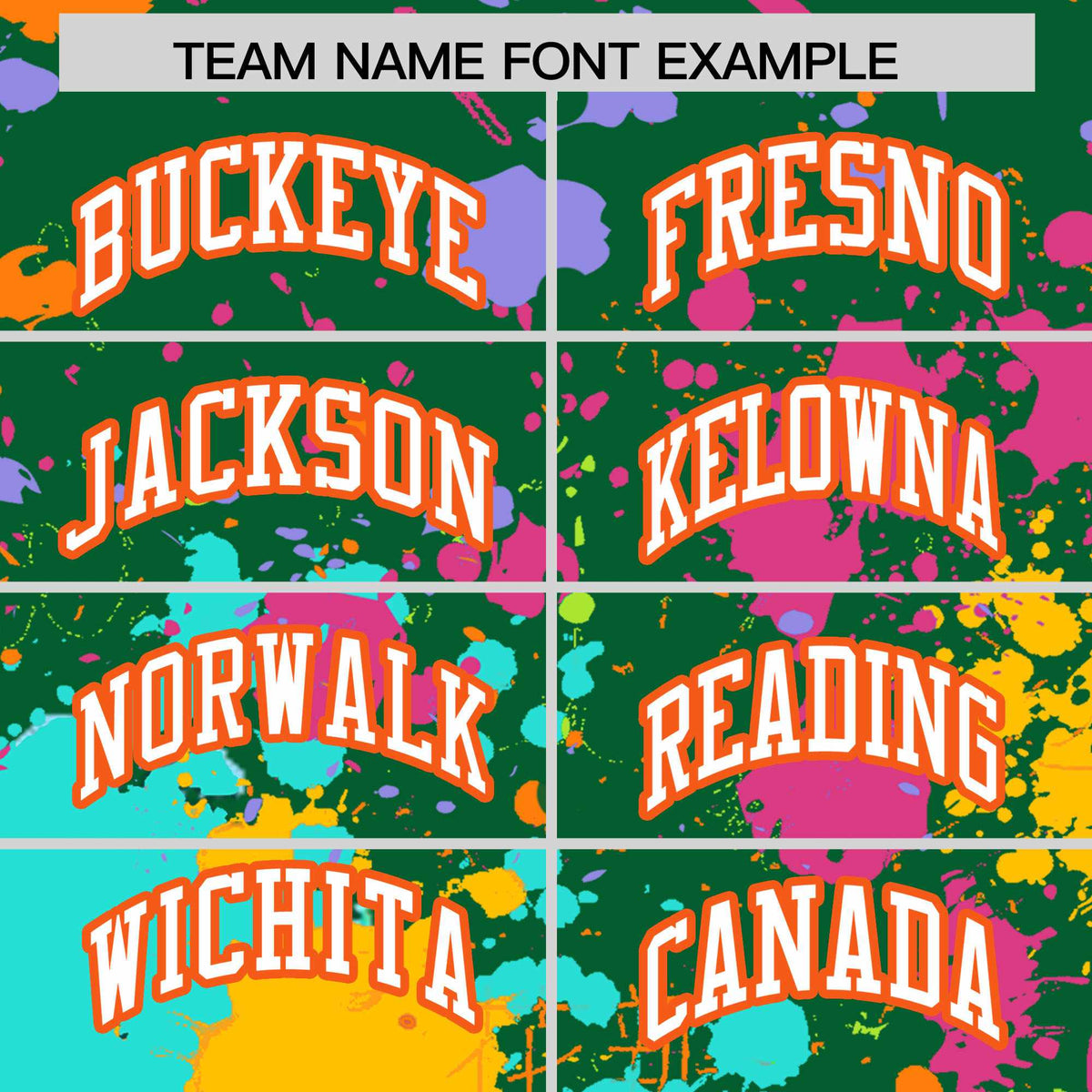 Custom Kelly Green Graffiti Fashion Baseball Jersey For Women| KXKSHOP