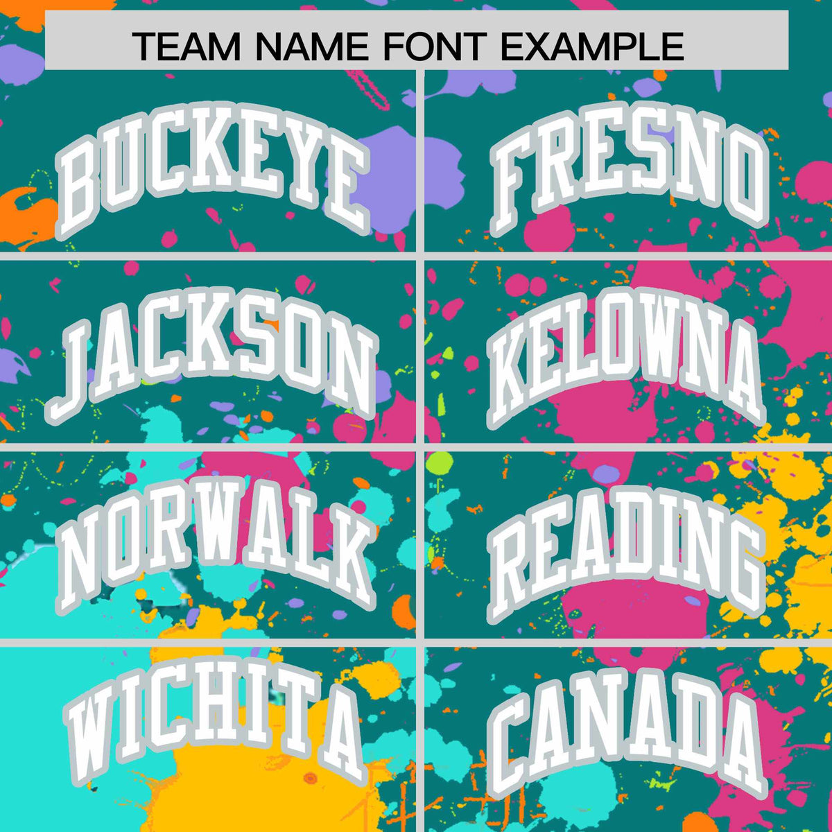 Custom Aqua Graffiti Fashion Baseball Jersey For Women| KXKSHOP