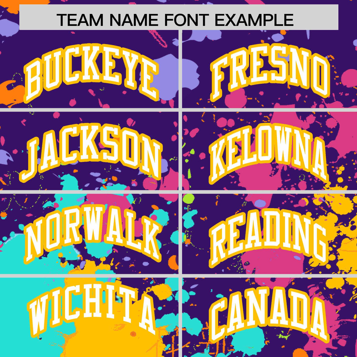 Custom Purple Graffiti Fashion Baseball Jersey For Women| KXKSHOP