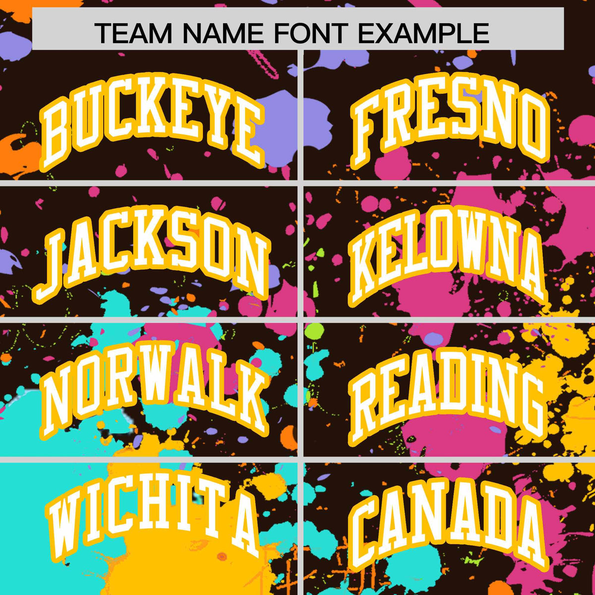 Custom Brown Graffiti Fashion Baseball Jersey For Women| KXKSHOP