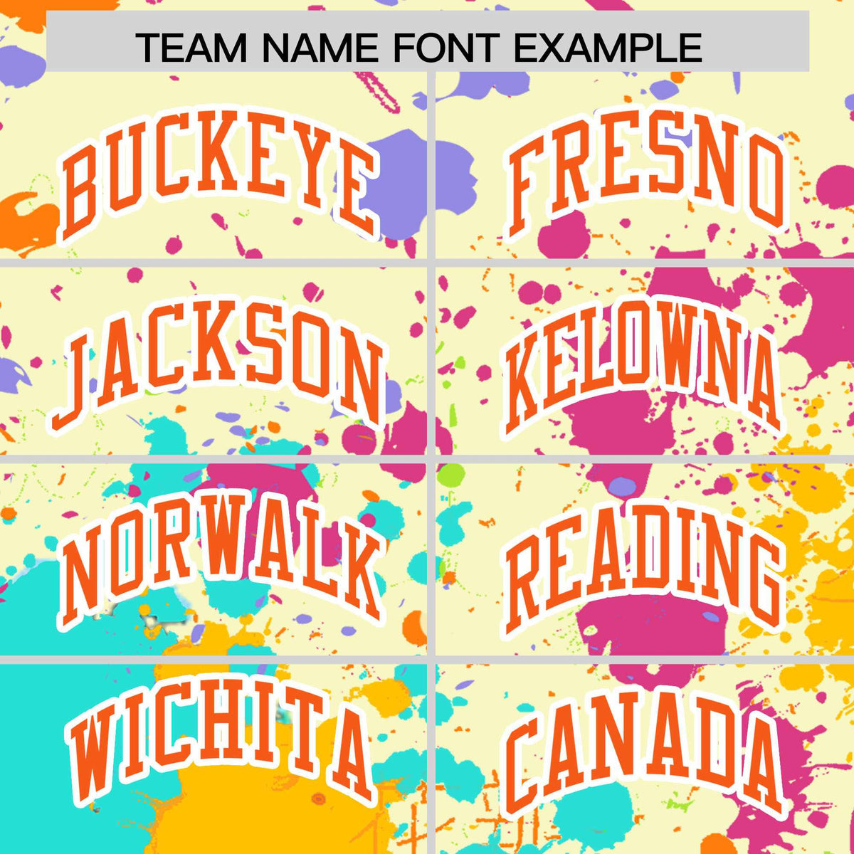 Custom Cream Graffiti Fashion Baseball Jersey For Women| KXKSHOP