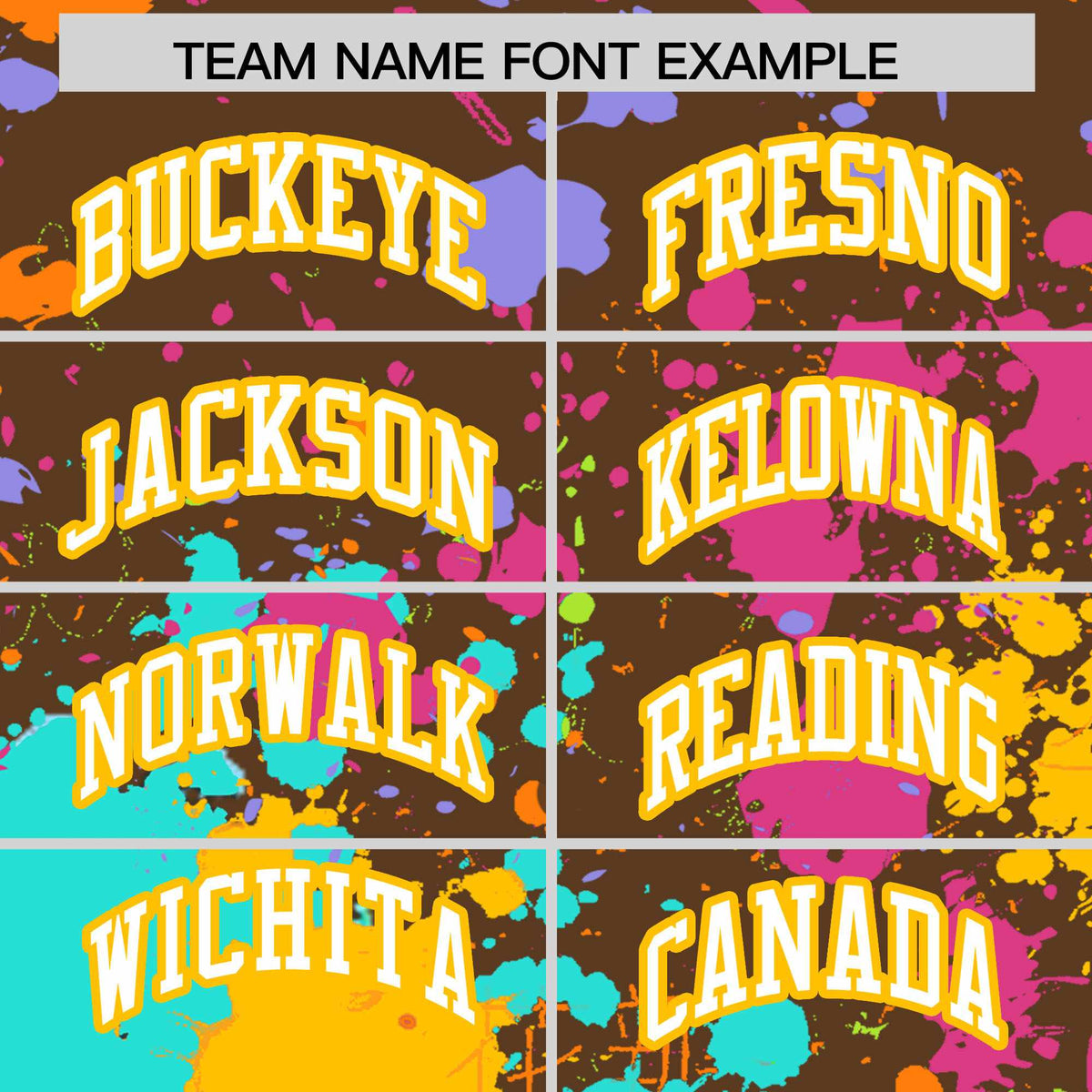 Custom Light Brown Graffiti Fashion Baseball Jersey For Women| KXKSHOP