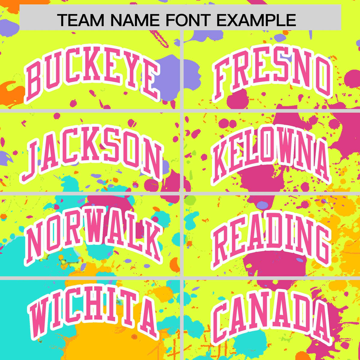 Custom Fluorescent Green Graffiti Fashion Baseball Jersey For Women| KXKSHOP