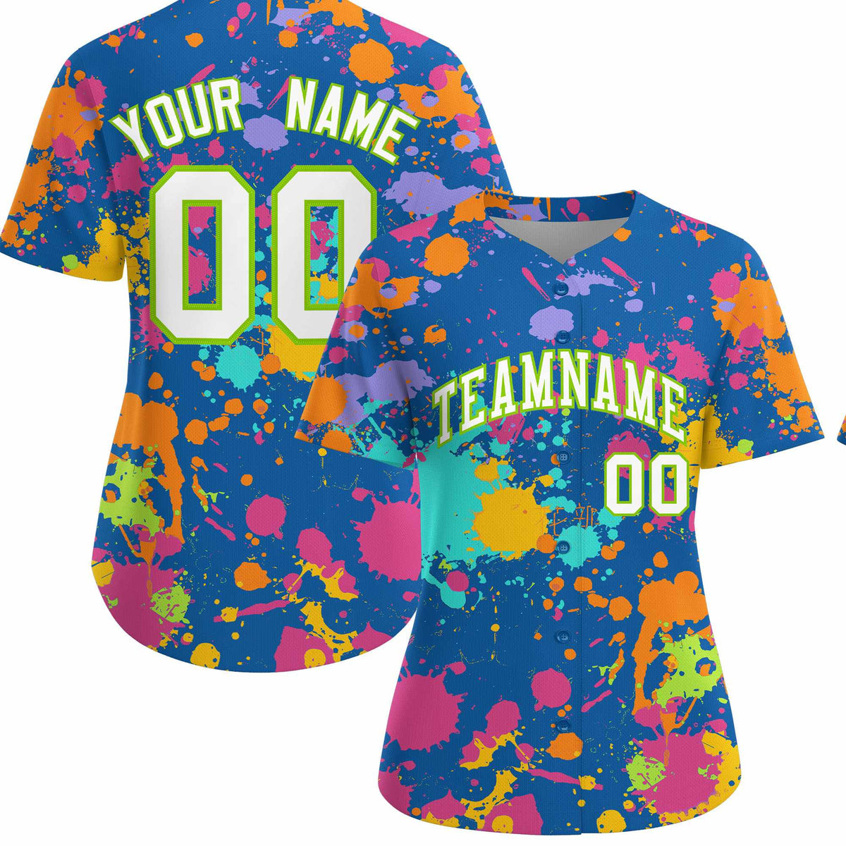 Custom Royal Graffiti Fashion Baseball Jersey For Women| KXKSHOP
