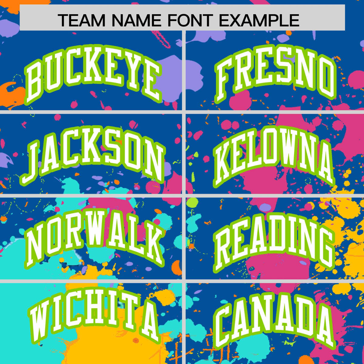 Custom Royal Graffiti Fashion Baseball Jersey For Women| KXKSHOP