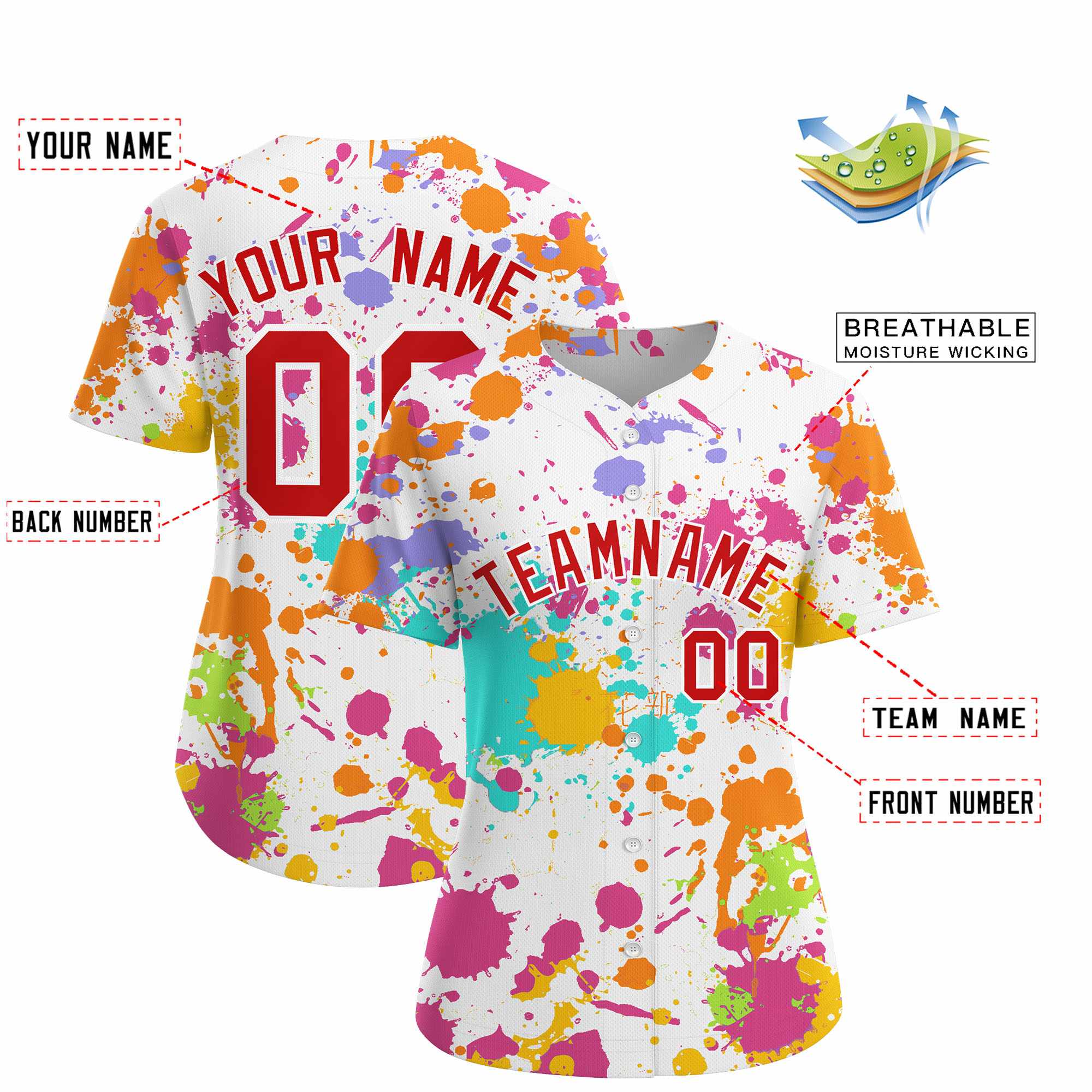 Custom White Graffiti Fashion Baseball Jersey For Women| KXKSHOP