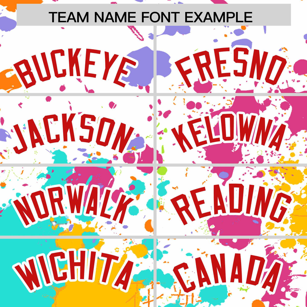 Custom White Graffiti Fashion Baseball Jersey For Women| KXKSHOP