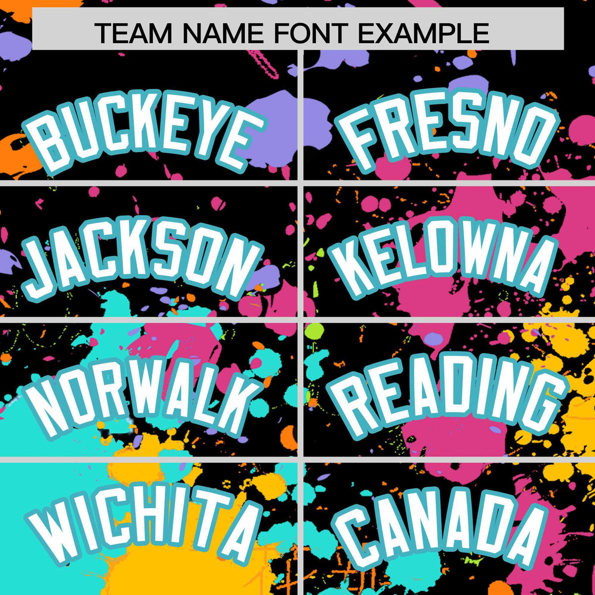 Custom Black Graffiti Fashion Baseball Jersey For Women| KXKSHOP