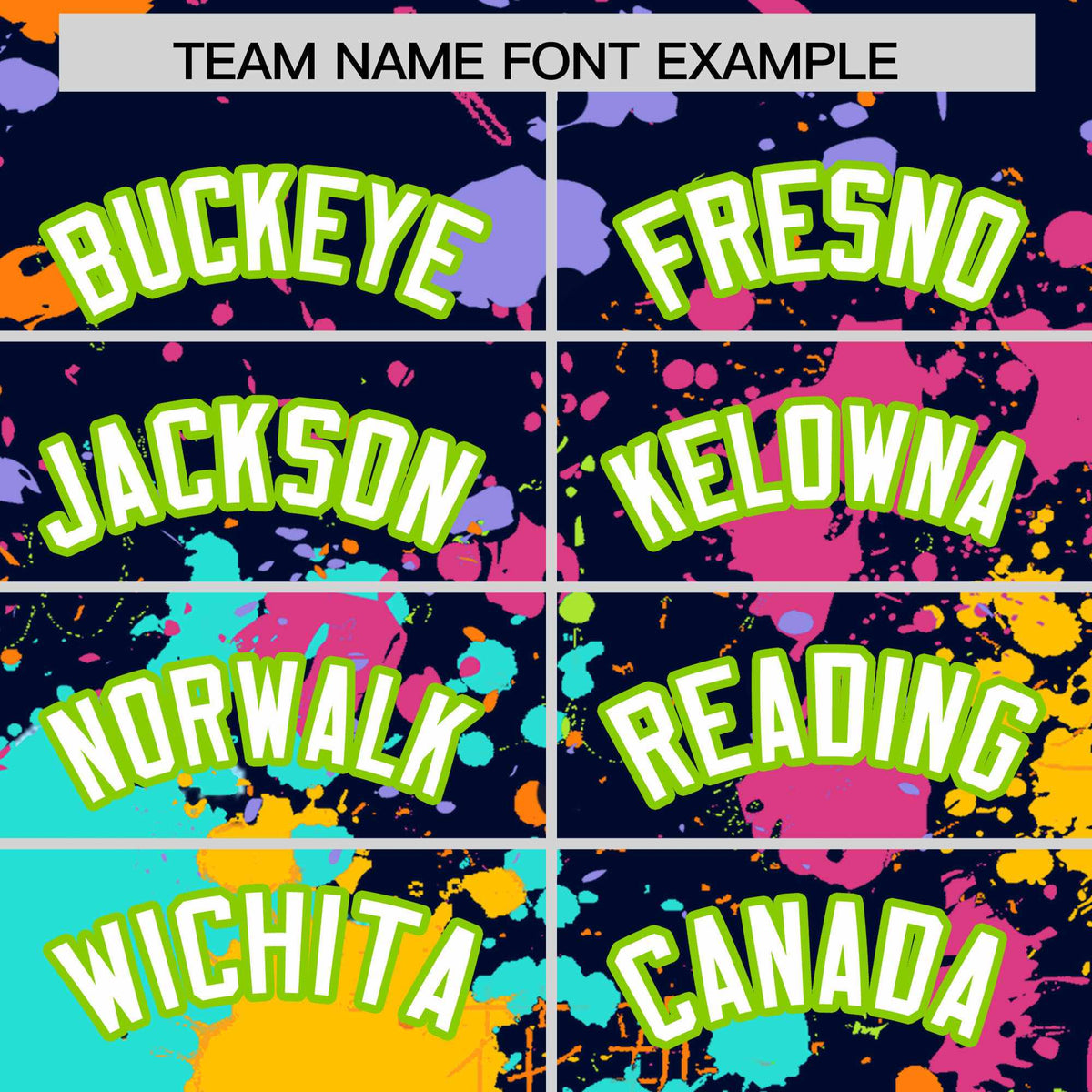 Custom Navy Graffiti Fashion Baseball Jersey For Women| KXKSHOP