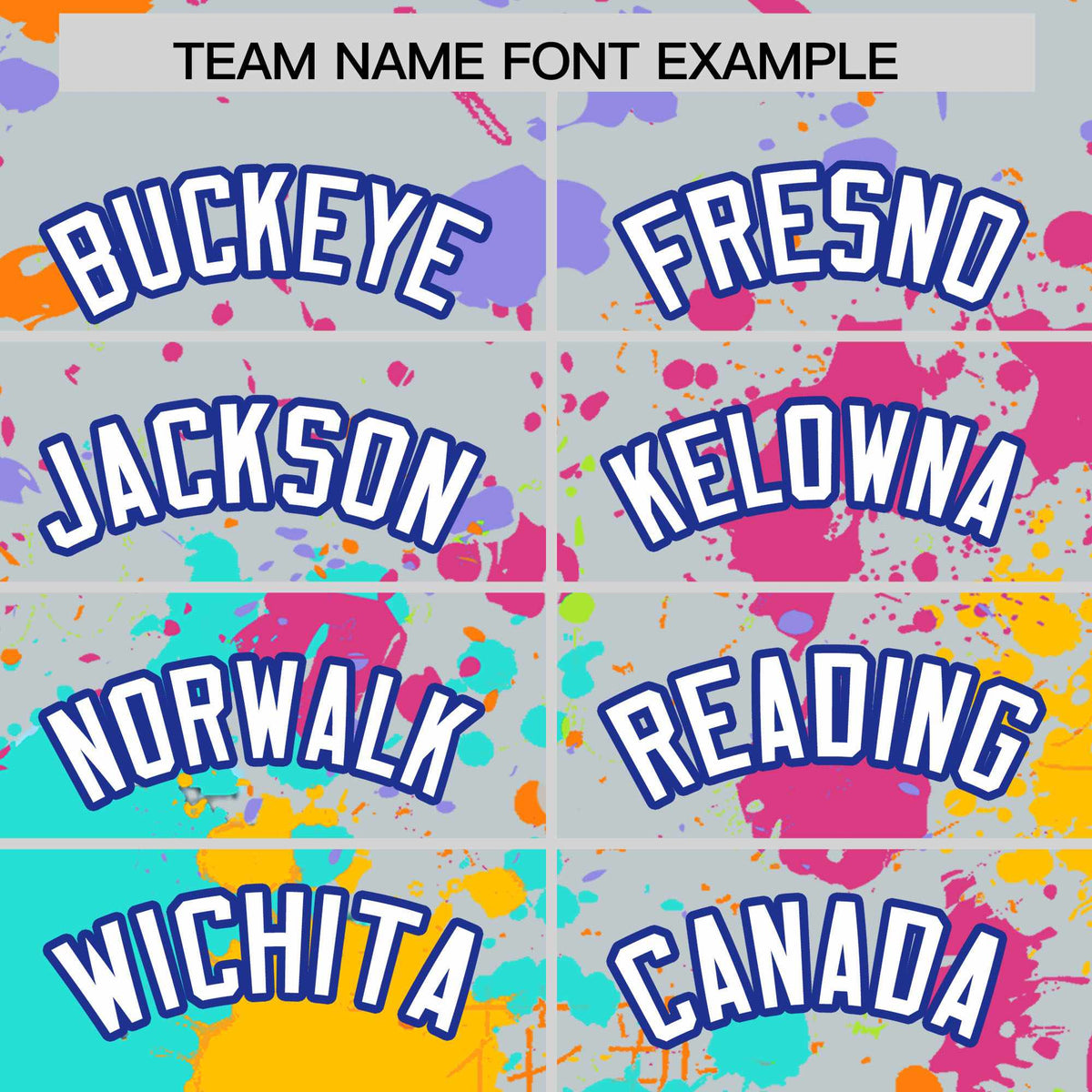 Custom Silver Graffiti Fashion Baseball Jersey For Women| KXKSHOP