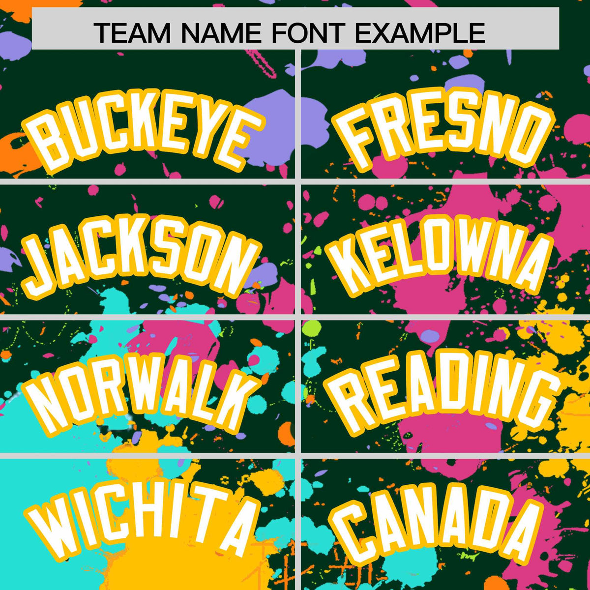 Custom Green Graffiti Fashion Baseball Jersey For Women| KXKSHOP