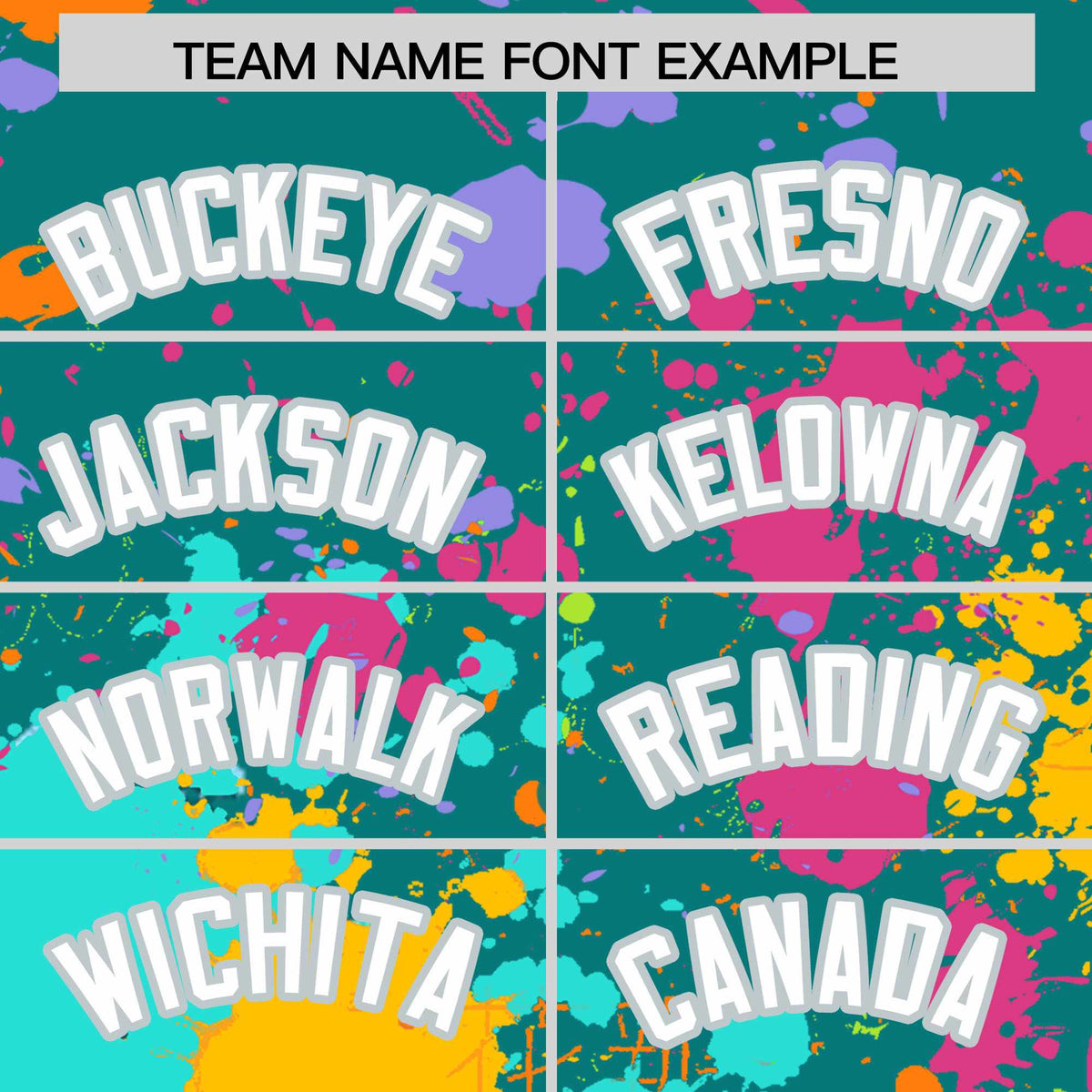 Custom Aqua Graffiti Fashion Baseball Jersey For Women| KXKSHOP