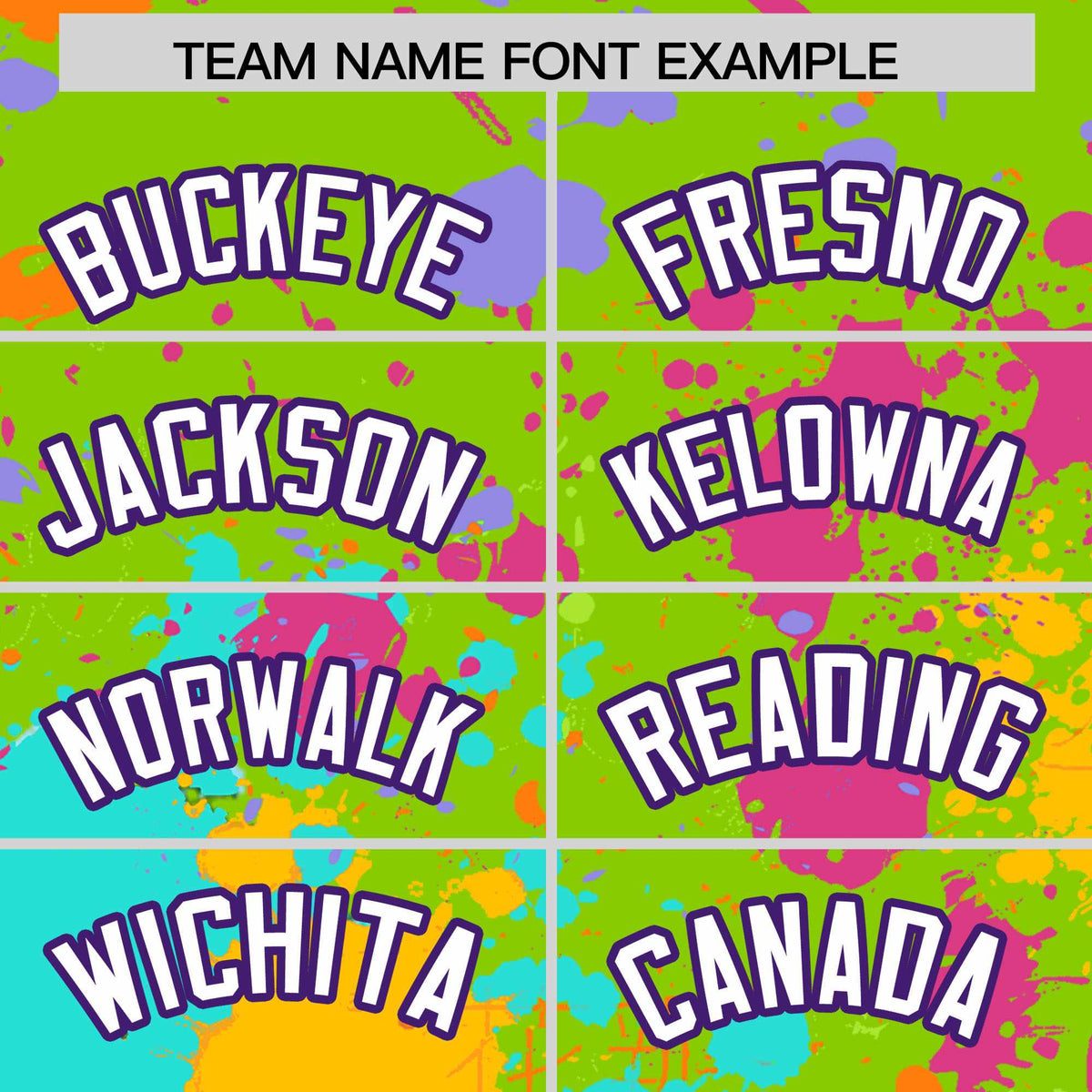 Custom Neon Green Graffiti Fashion Baseball Jersey For Women| KXKSHOP