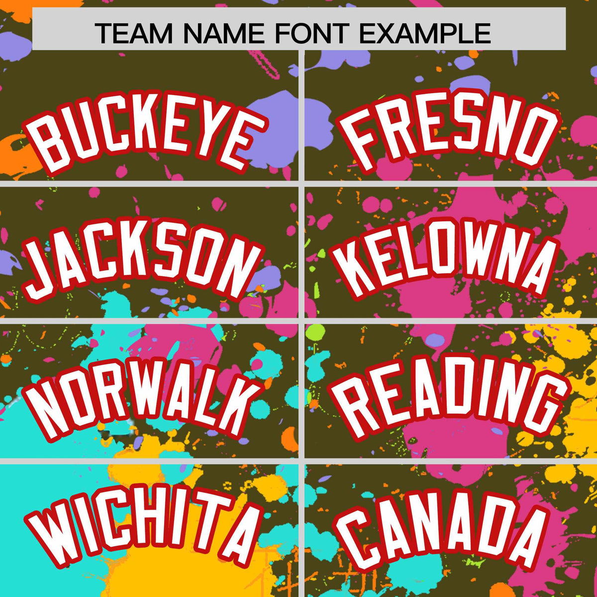 Custom Olive Graffiti Fashion Baseball Jersey For Women| KXKSHOP