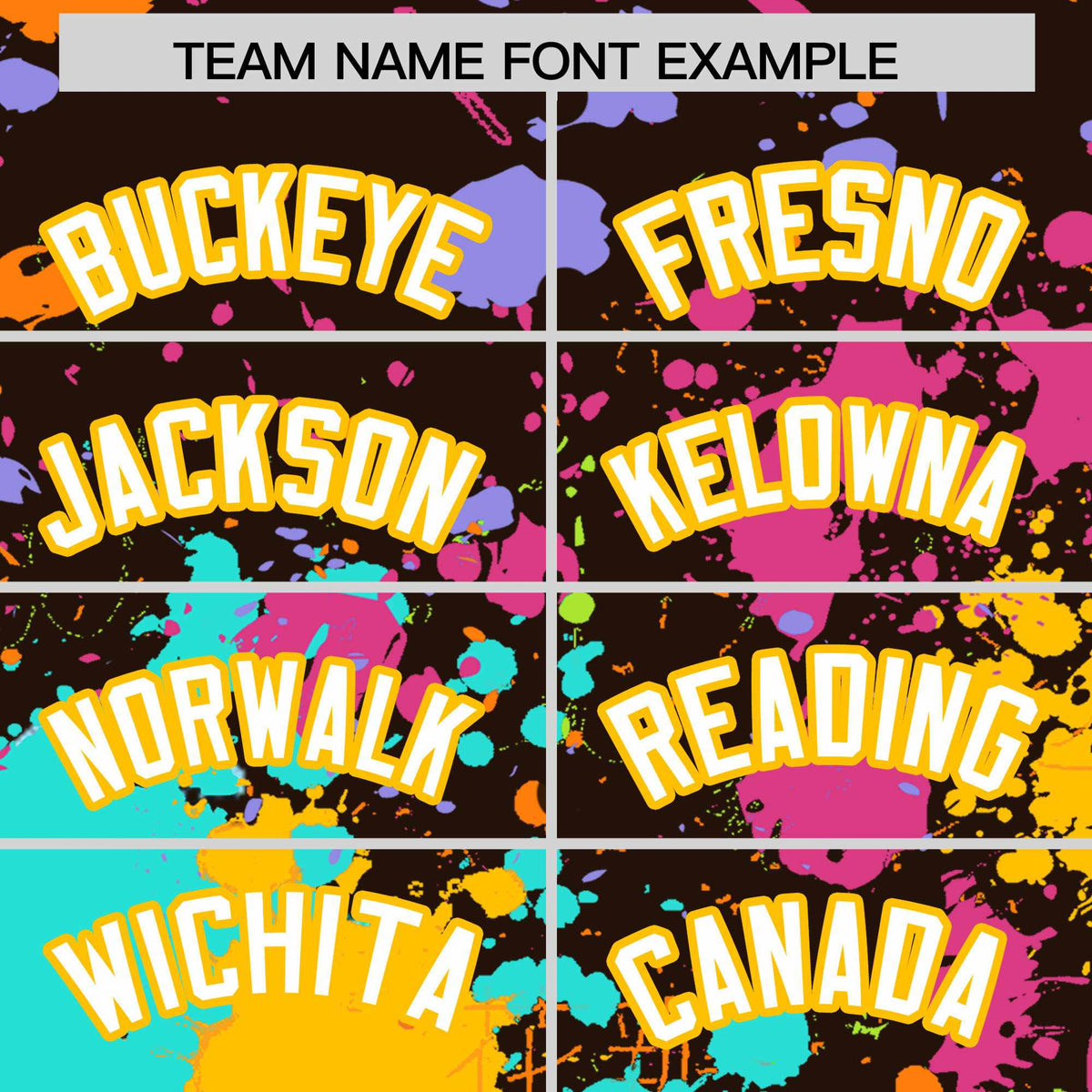 Custom Brown Graffiti Fashion Baseball Jersey For Women| KXKSHOP