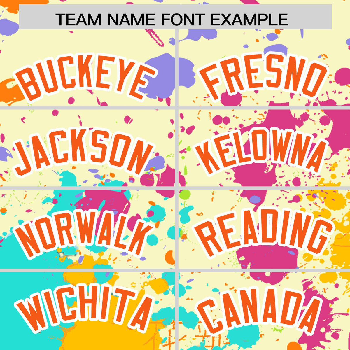 Custom Cream Graffiti Fashion Baseball Jersey For Women| KXKSHOP