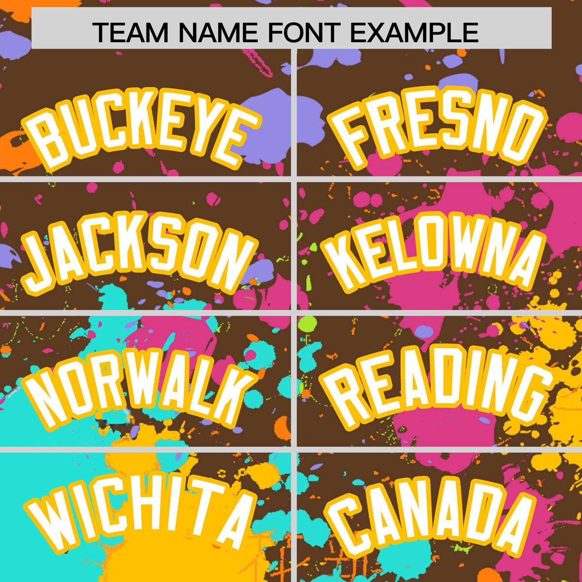 Custom Light Brown Graffiti Fashion Baseball Jersey For Women| KXKSHOP