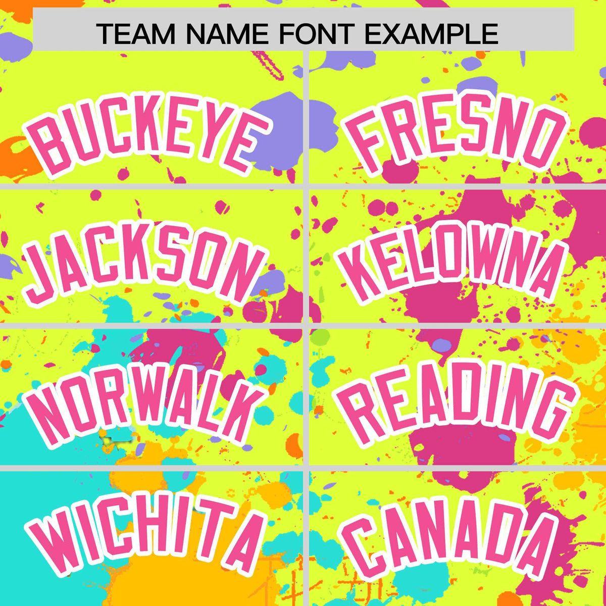 Custom Fluorescent Green Graffiti Fashion Baseball Jersey For Women| KXKSHOP