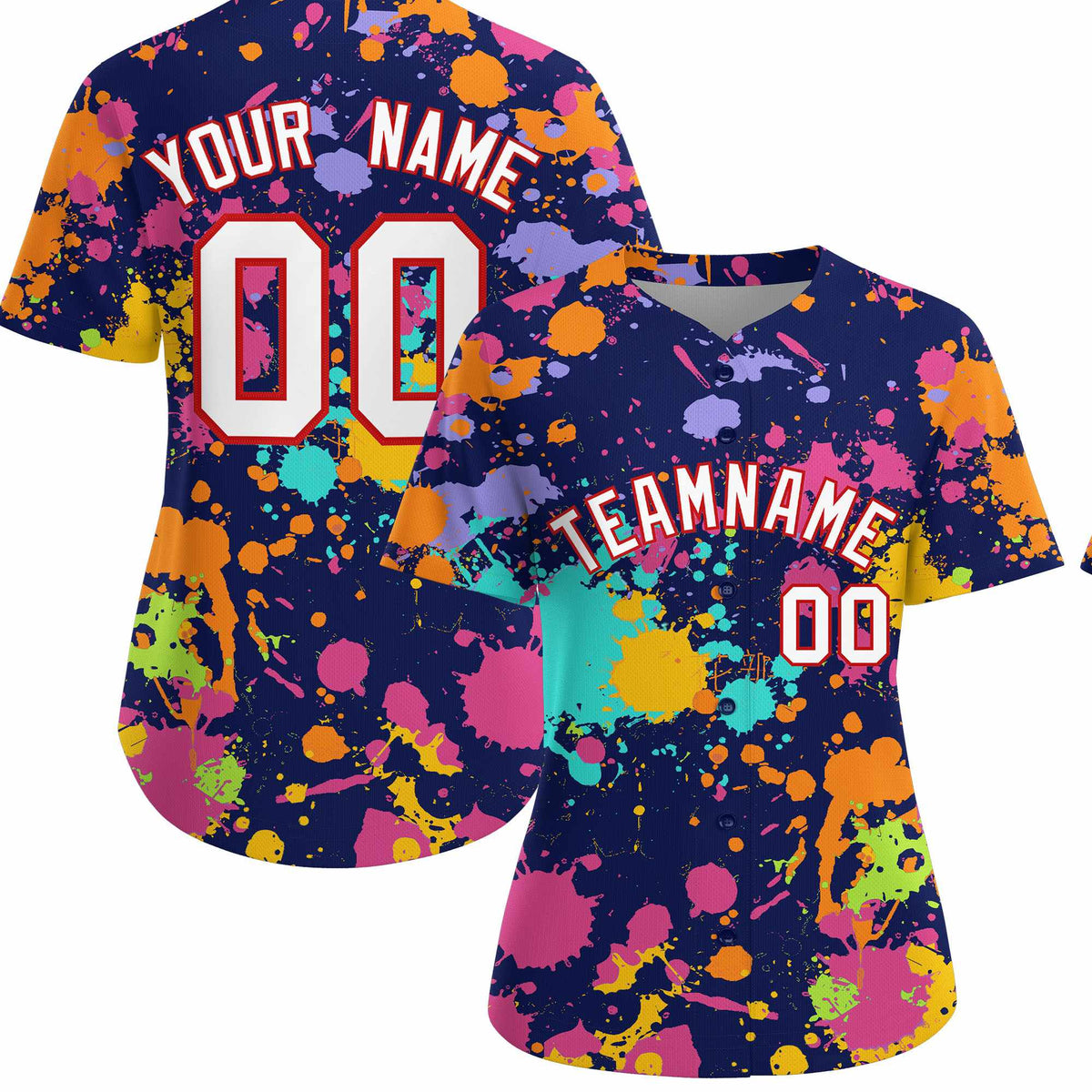 Custom Navy Graffiti Fashion Baseball Jersey For Women| KXKSHOP