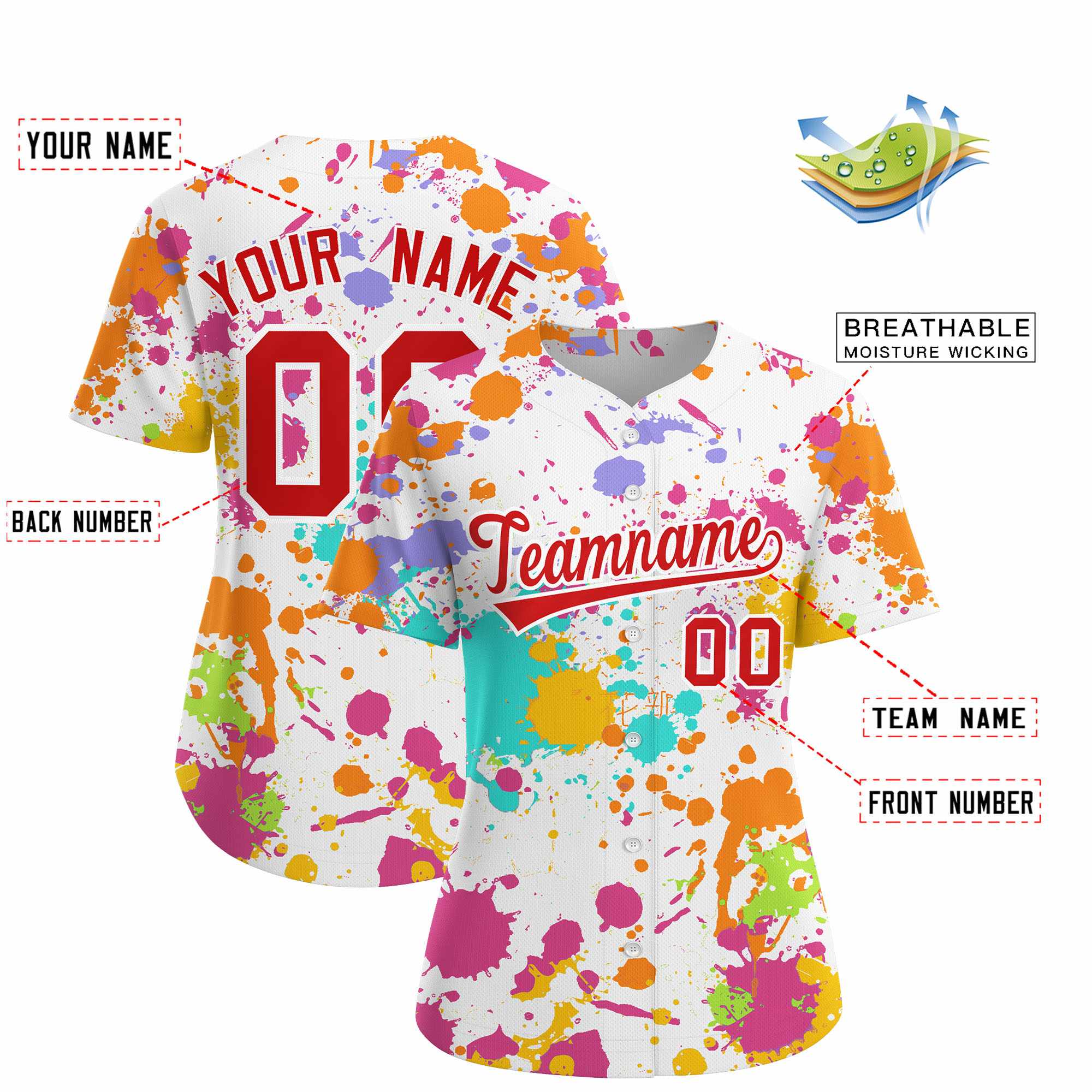 Custom White Graffiti Fashion Baseball Jersey For Women| KXKSHOP