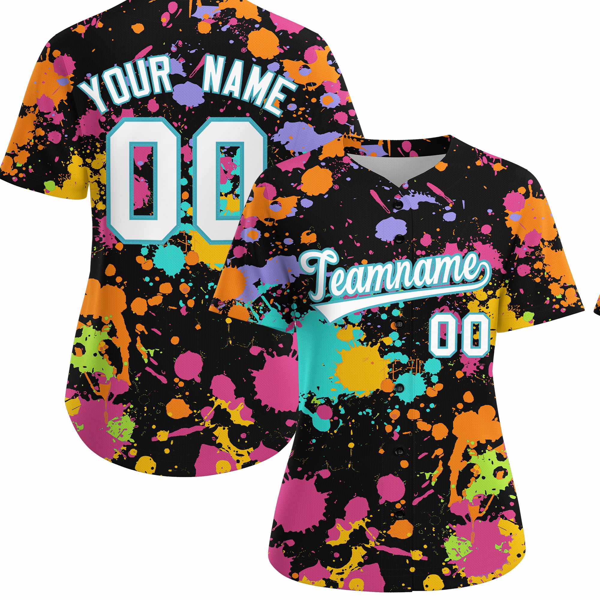 Custom Black Graffiti Fashion Baseball Jersey For Women| KXKSHOP