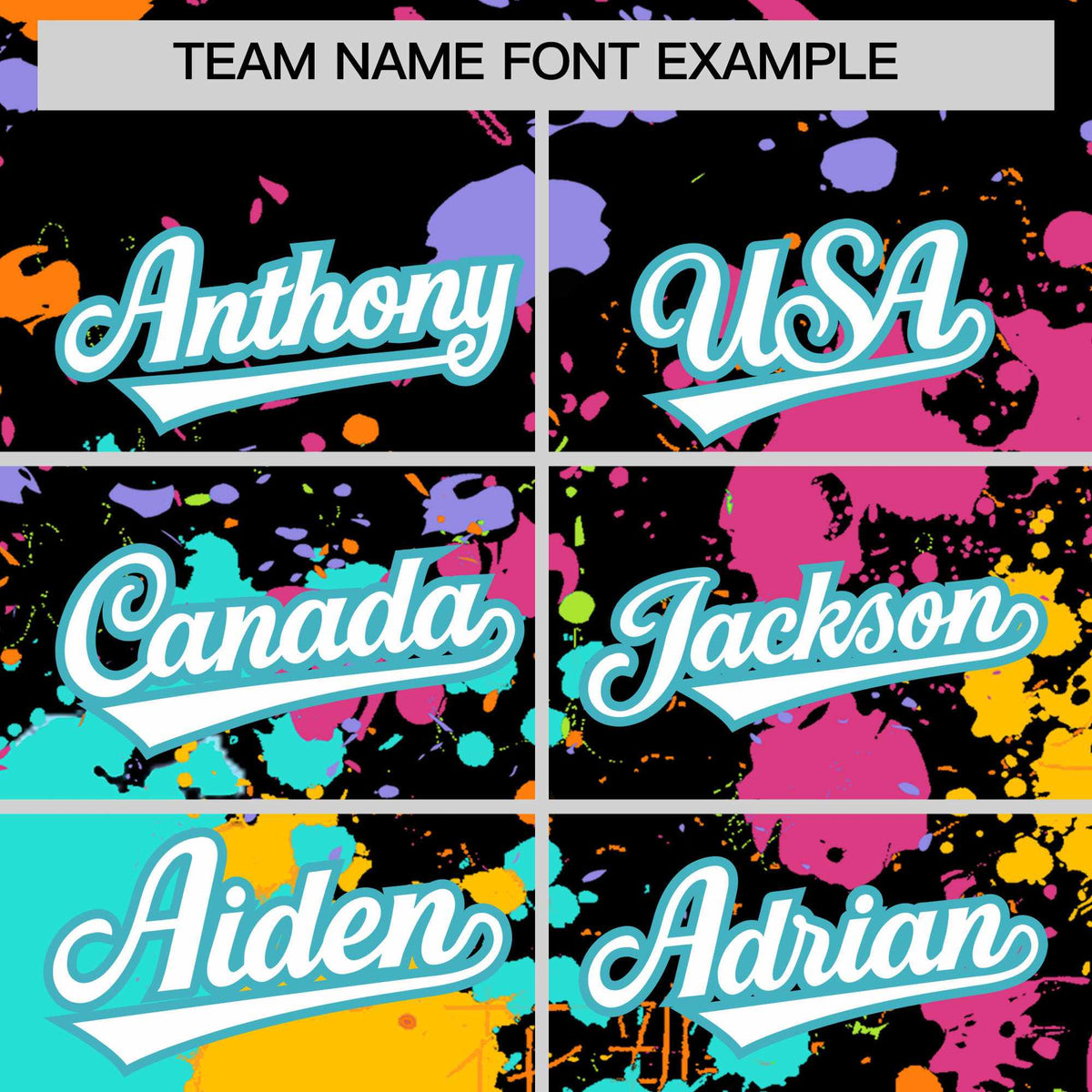 Custom Black Graffiti Fashion Baseball Jersey For Women| KXKSHOP