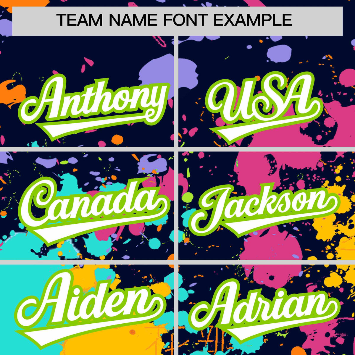 Custom Navy Graffiti Fashion Baseball Jersey For Women| KXKSHOP