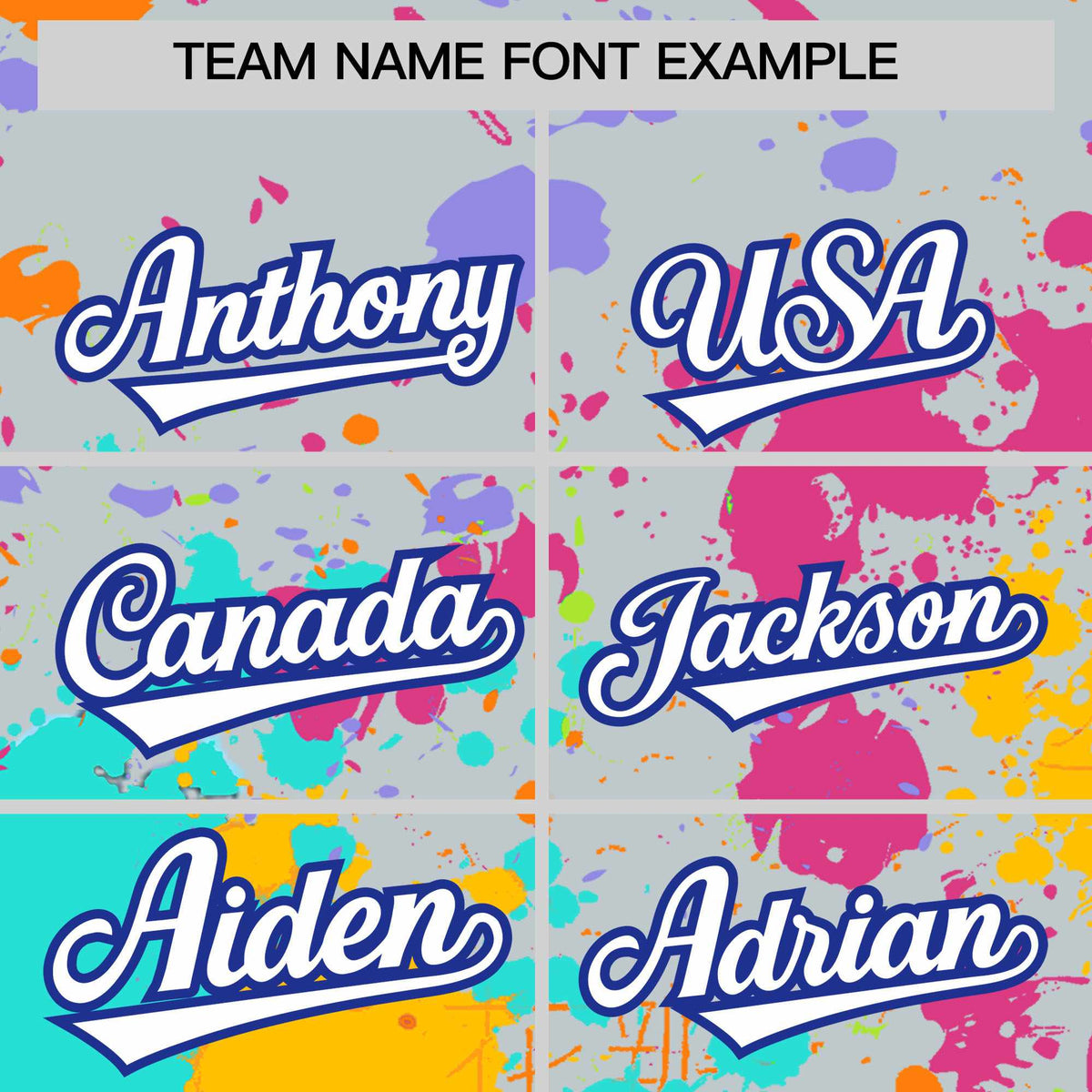 Custom Silver Graffiti Fashion Baseball Jersey For Women| KXKSHOP