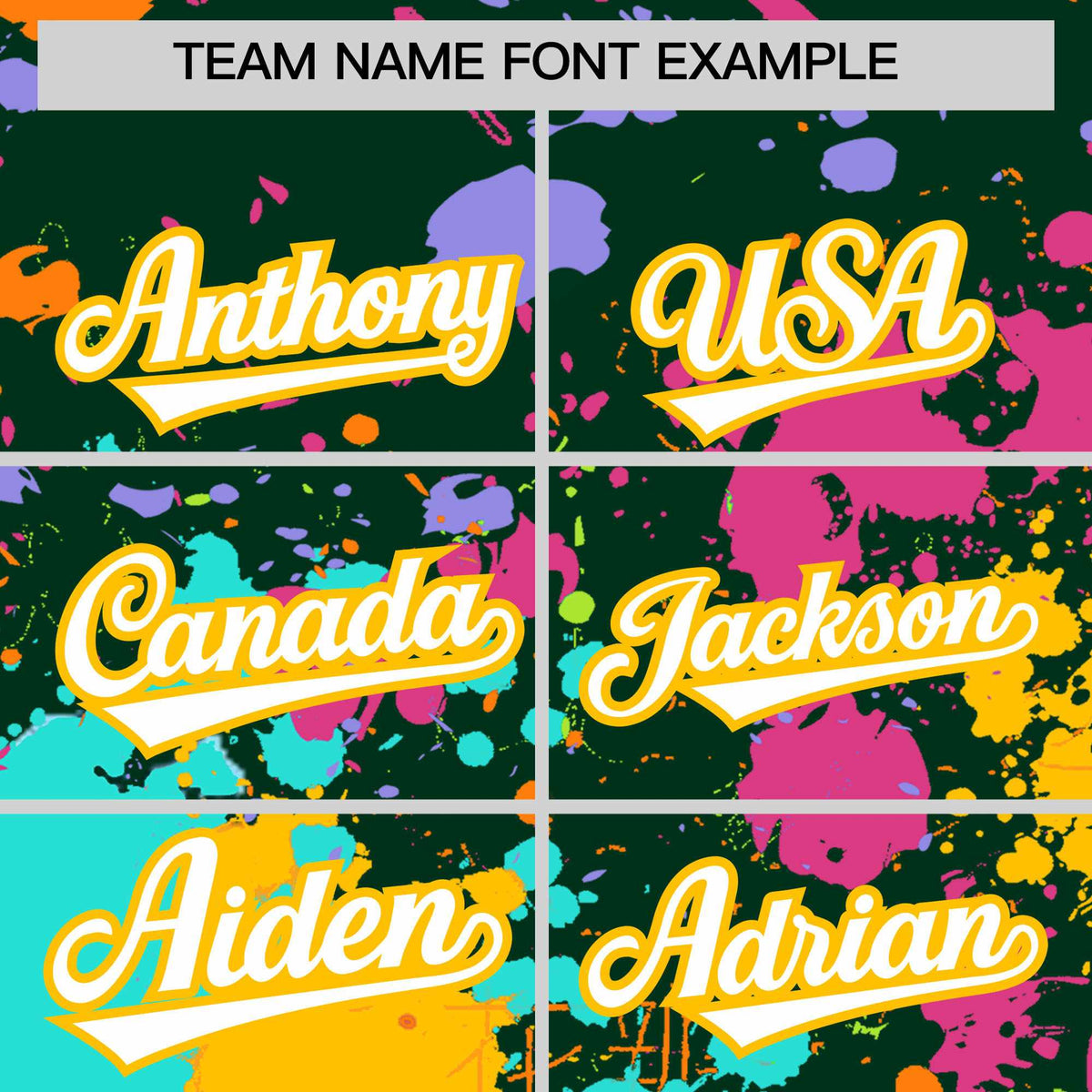 Custom Green Graffiti Fashion Baseball Jersey For Women| KXKSHOP