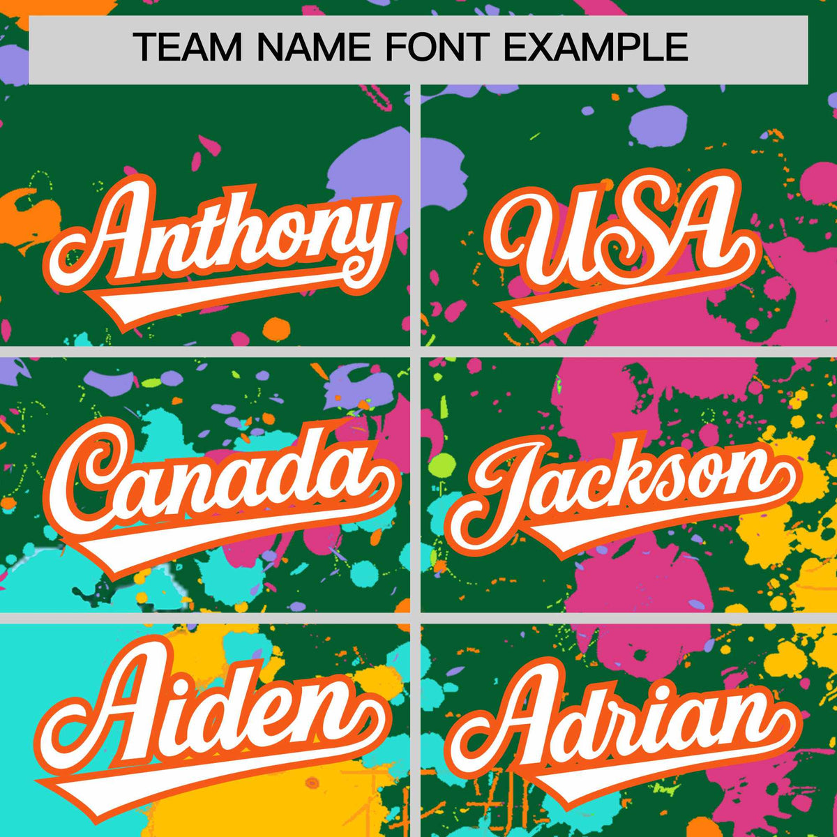 Custom Kelly Green Graffiti Fashion Baseball Jersey For Women| KXKSHOP