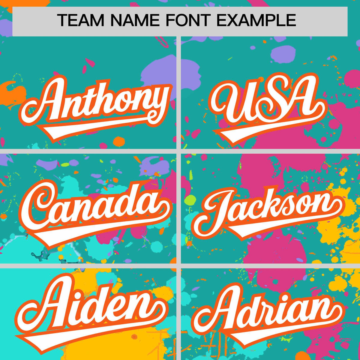 Custom Aqua Graffiti Fashion Baseball Jersey For Women| KXKSHOP