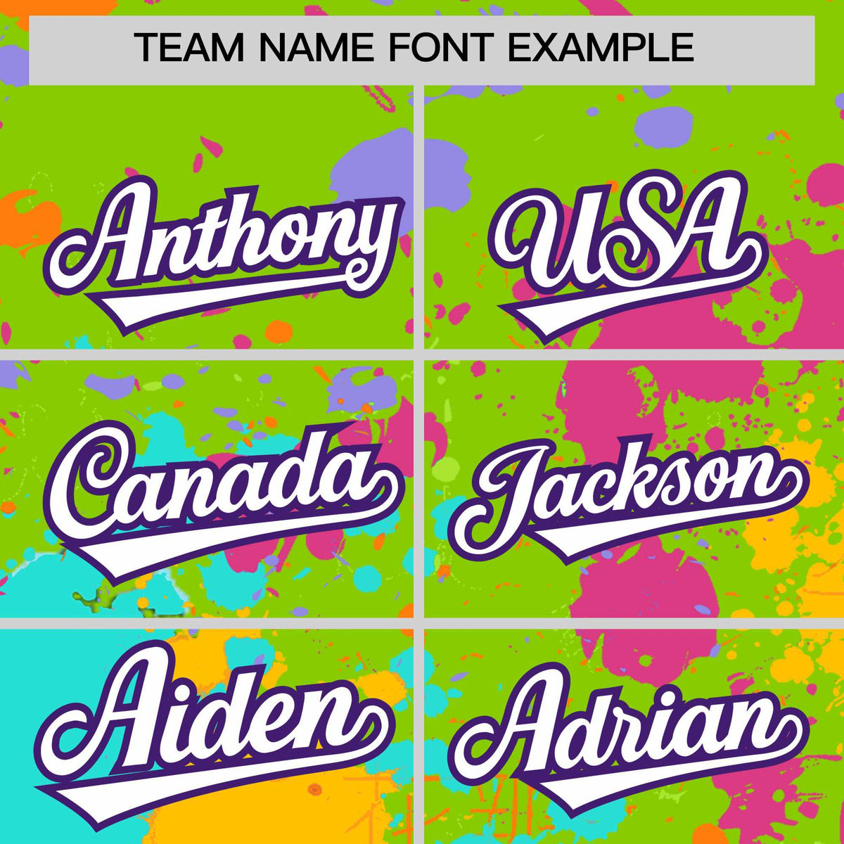 Custom Neon Green Graffiti Fashion Baseball Jersey For Women| KXKSHOP