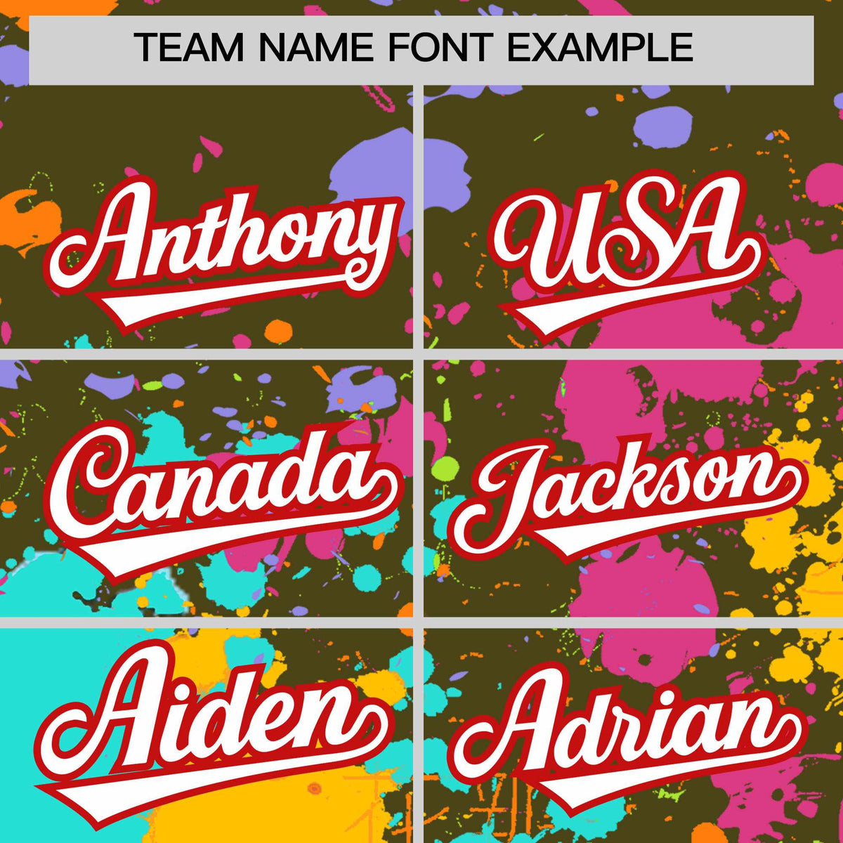 Custom Olive Graffiti Fashion Baseball Jersey For Women| KXKSHOP