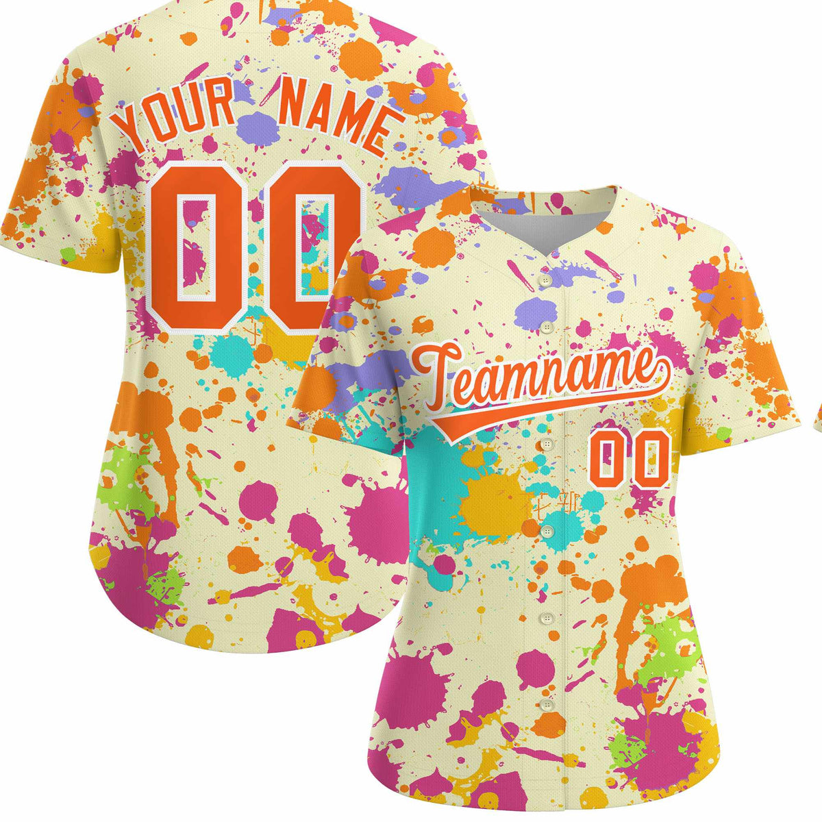 Custom Cream Graffiti Fashion Baseball Jersey For Women| KXKSHOP