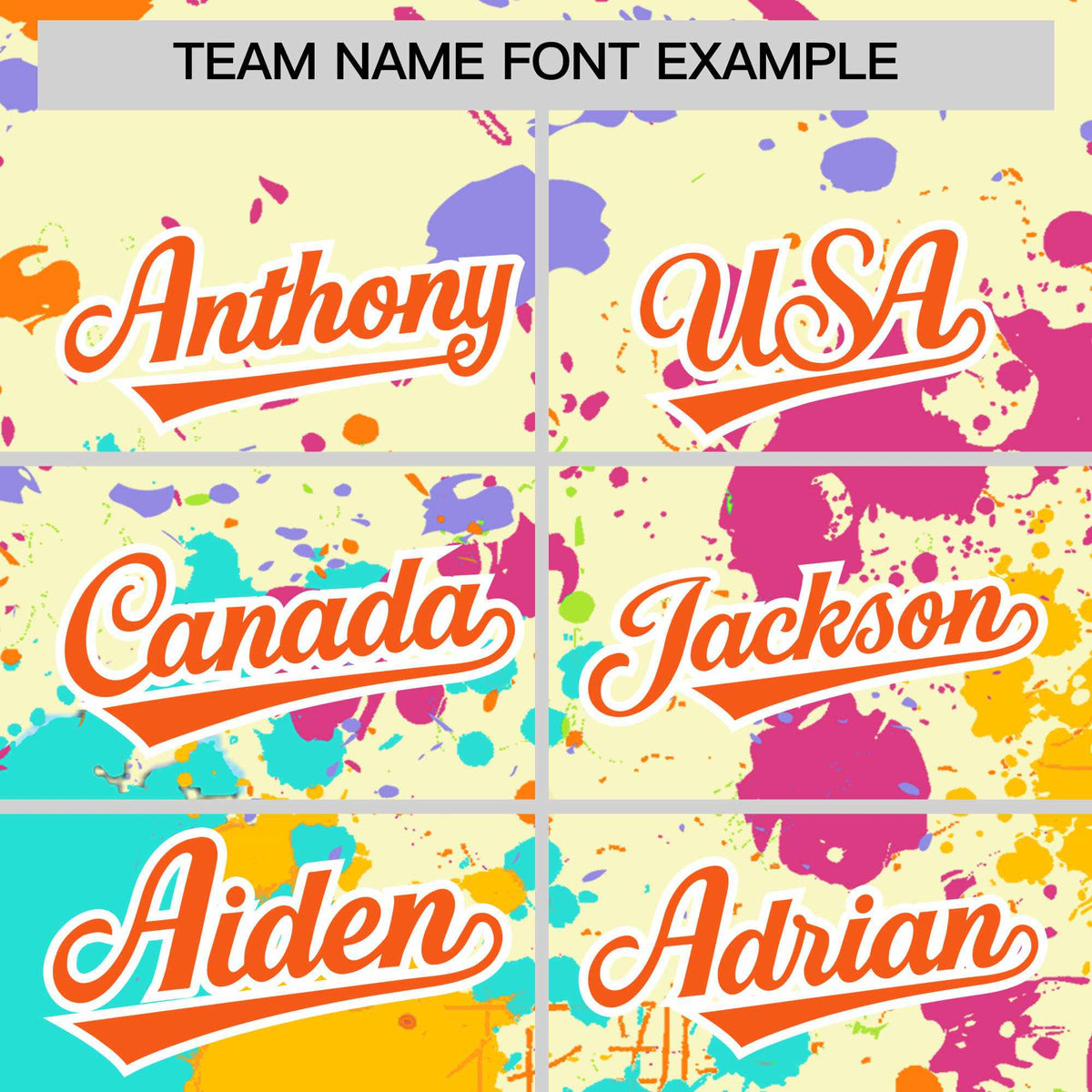 Custom Cream Graffiti Fashion Baseball Jersey For Women| KXKSHOP