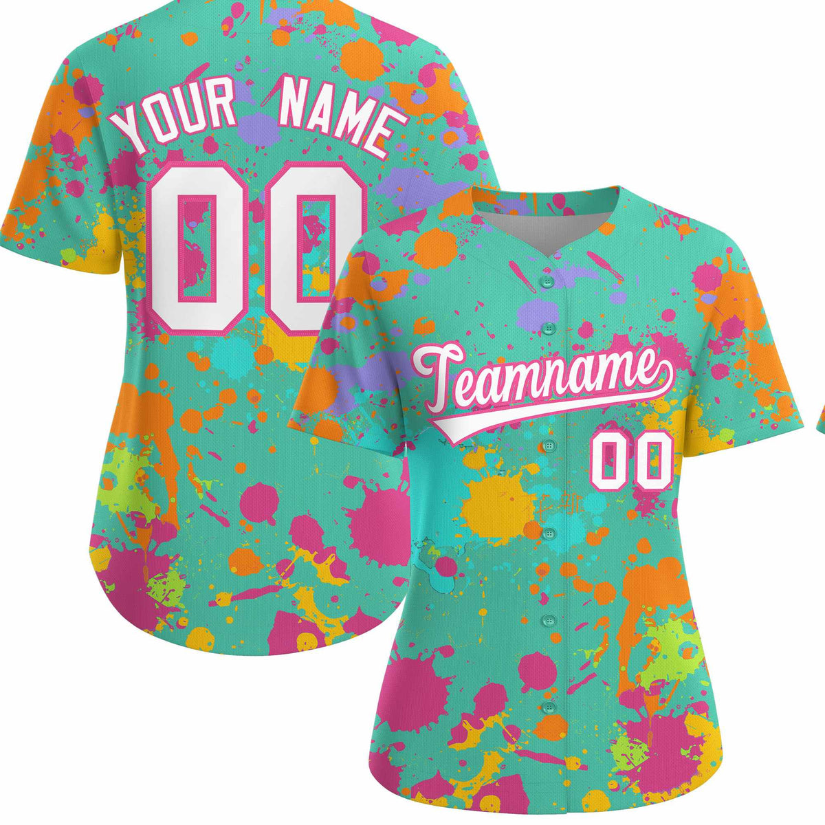 Custom Bright Green Graffiti Fashion Baseball Jersey For Women| KXKSHOP