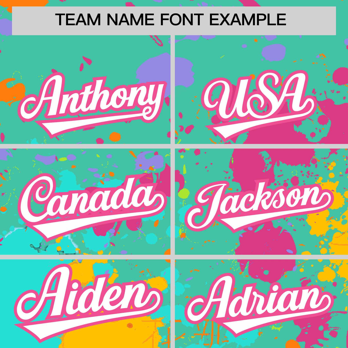 Custom Bright Green Graffiti Fashion Baseball Jersey For Women| KXKSHOP