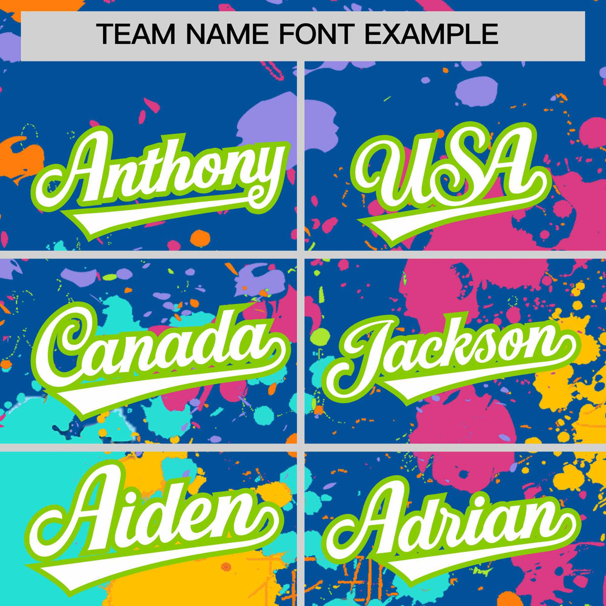 Custom Royal Graffiti Fashion Baseball Jersey For Women| KXKSHOP