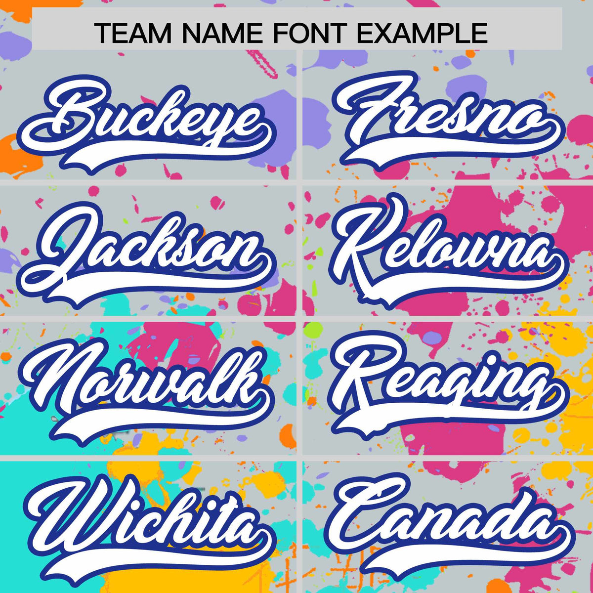 Custom Silver Graffiti Fashion Baseball Jersey For Women| KXKSHOP