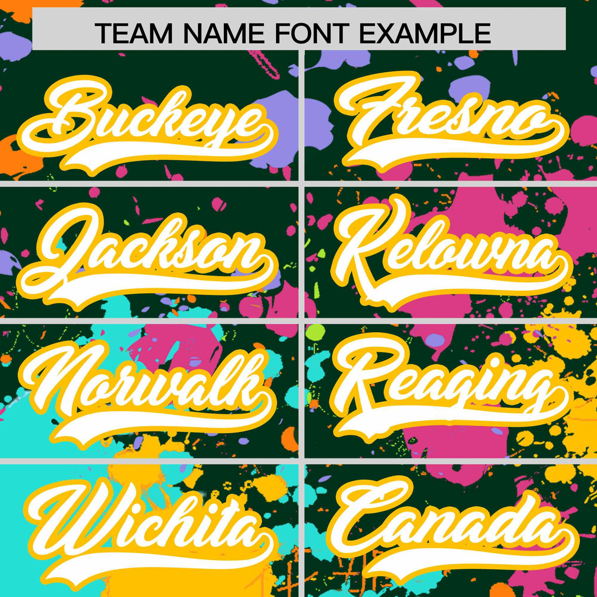 Custom Green Graffiti Fashion Baseball Jersey For Women| KXKSHOP