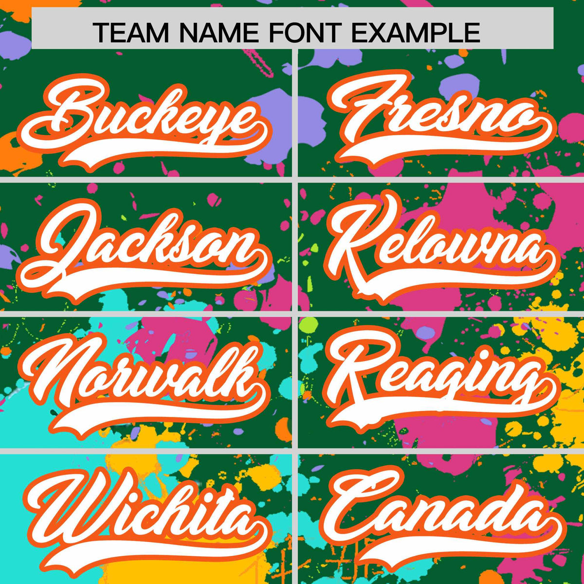 Custom Kelly Green Graffiti Fashion Baseball Jersey For Women| KXKSHOP