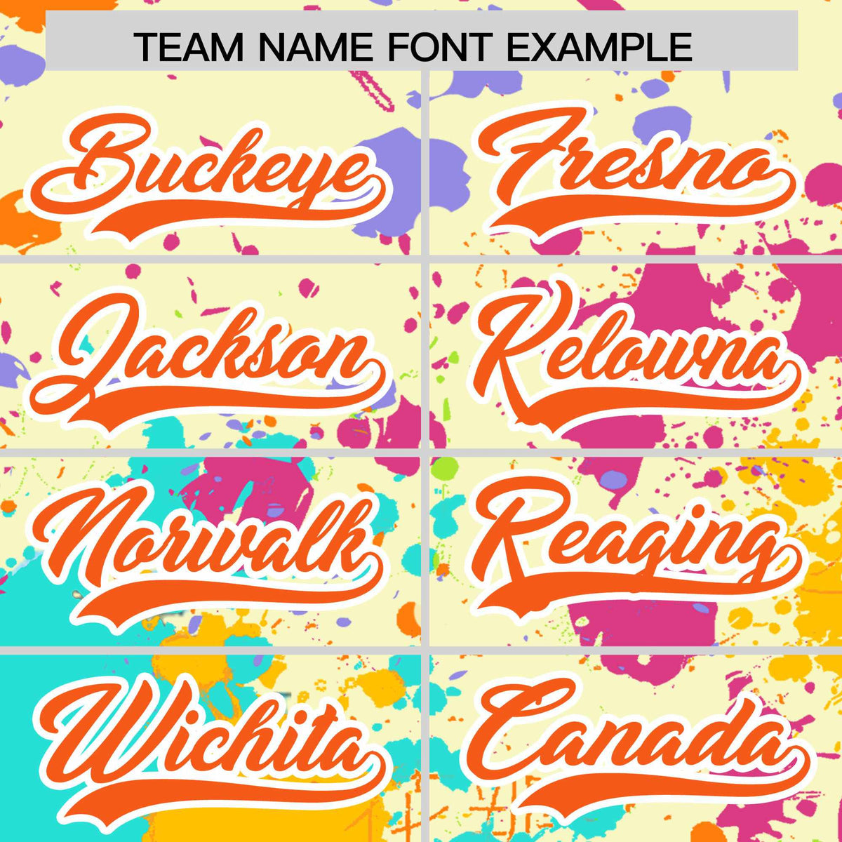 Custom Cream Graffiti Fashion Baseball Jersey For Women| KXKSHOP