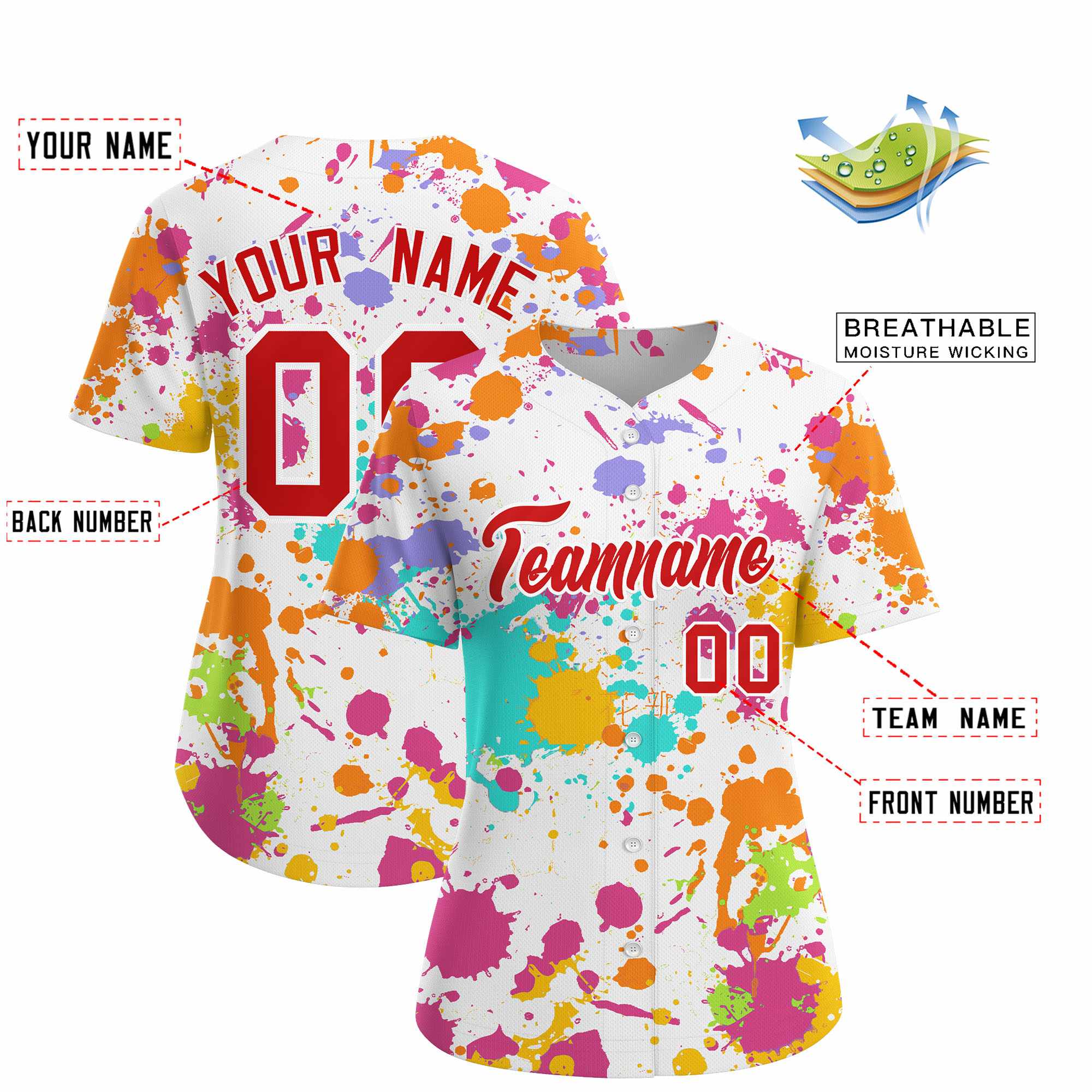 Custom White Graffiti Fashion Baseball Jersey For Women| KXKSHOP