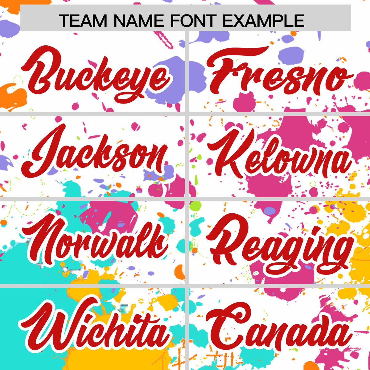 Custom White Graffiti Fashion Baseball Jersey For Women| KXKSHOP