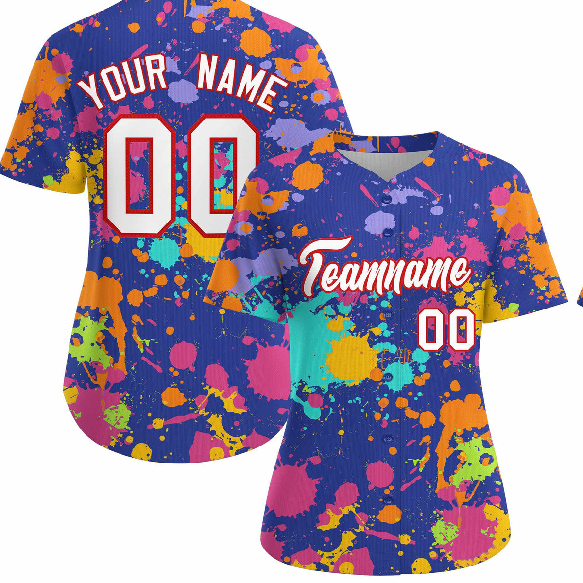 Custom Royal Graffiti Fashion Baseball Jersey For Women| KXKSHOP