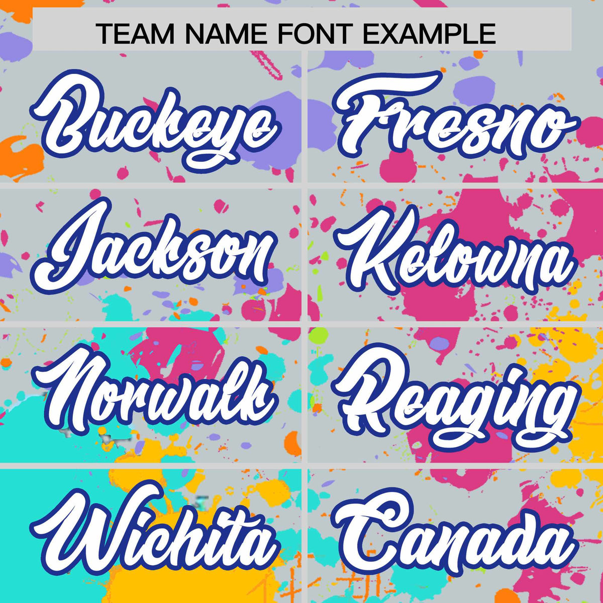 Custom Silver Graffiti Fashion Baseball Jersey For Women| KXKSHOP