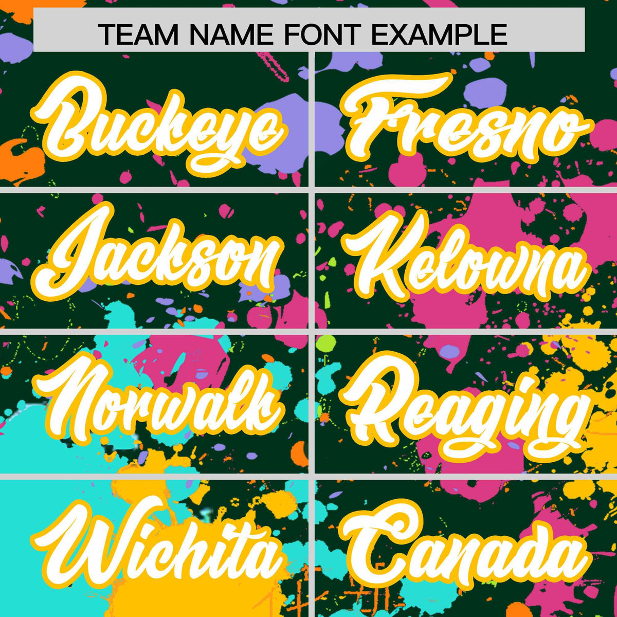 Custom Green Graffiti Fashion Baseball Jersey For Women| KXKSHOP