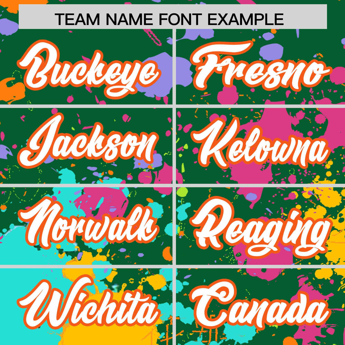 Custom Kelly Green Graffiti Fashion Baseball Jersey For Women| KXKSHOP