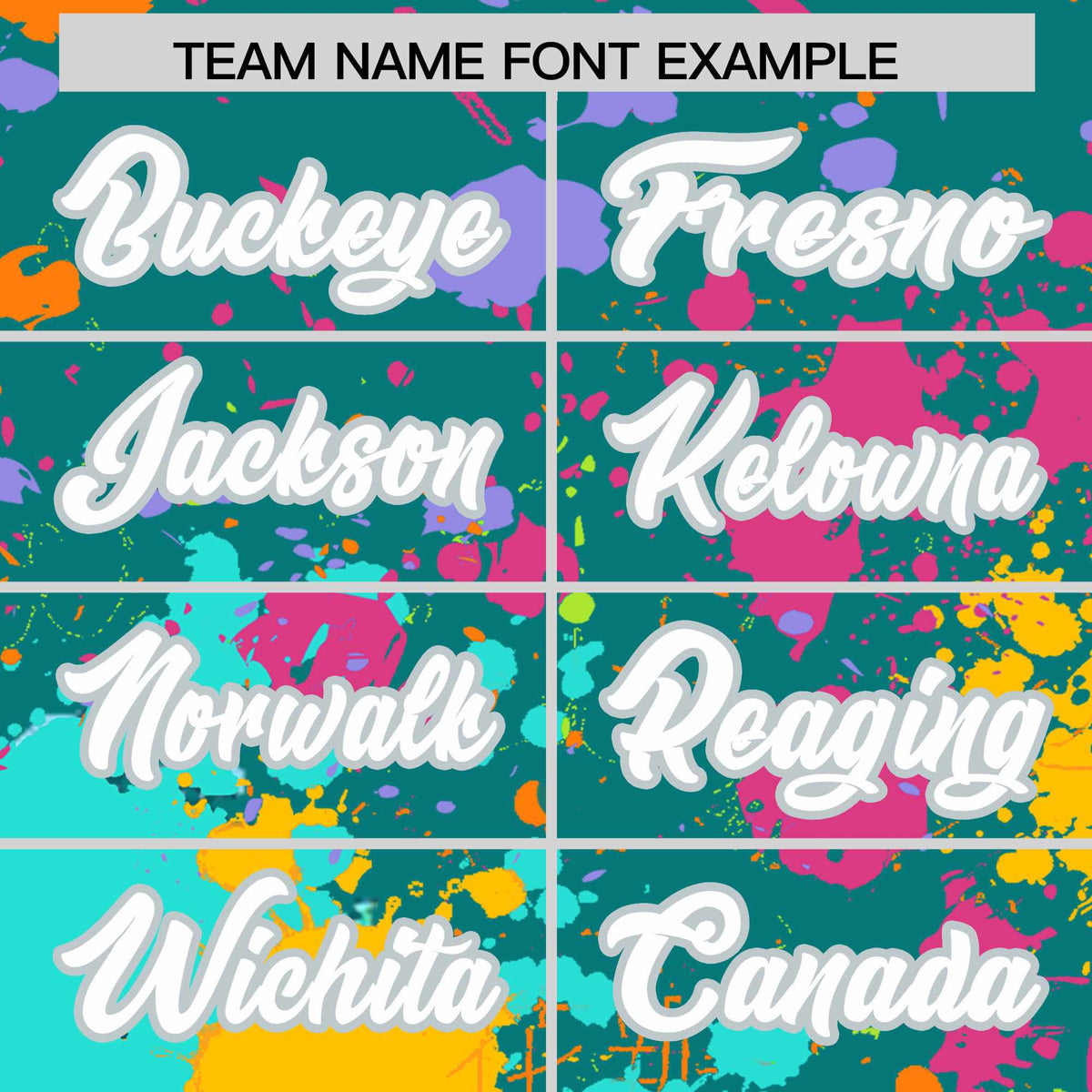 Custom Aqua Graffiti Fashion Baseball Jersey For Women| KXKSHOP