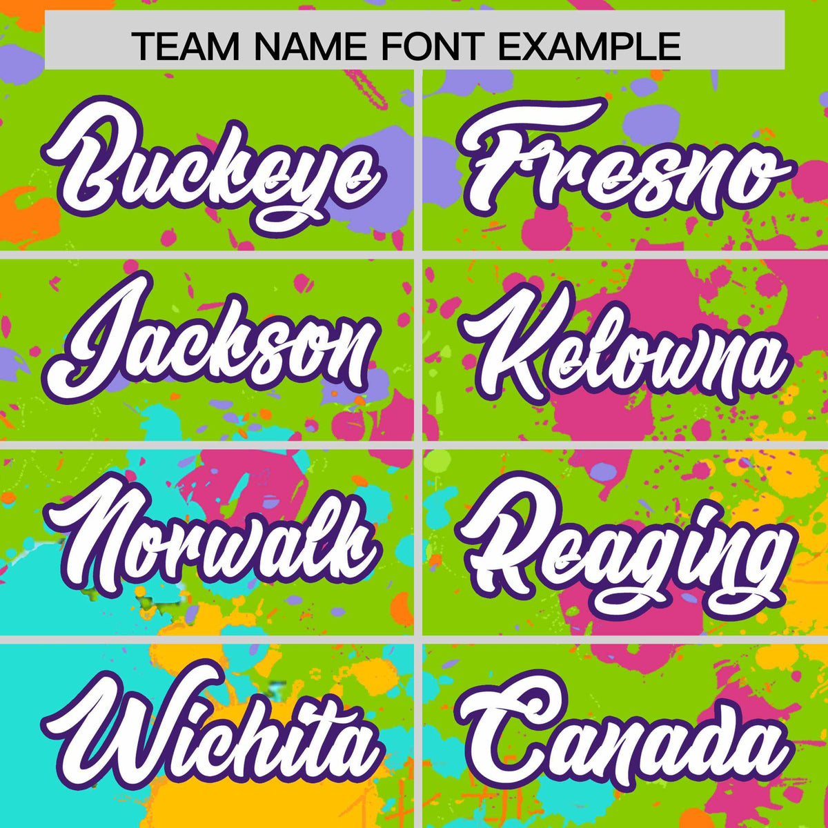 Custom Neon Green Graffiti Fashion Baseball Jersey For Women| KXKSHOP